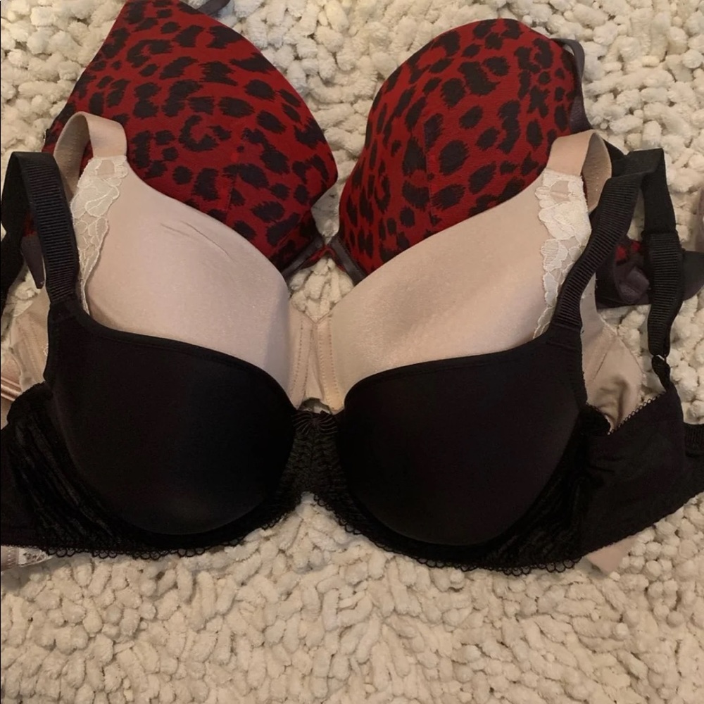 Wacoal Stella McCartney black red nude bras 34DDD